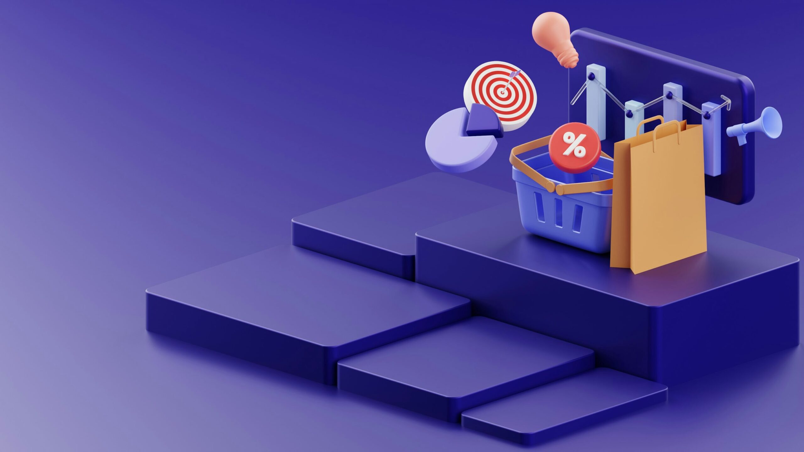 Ilustração de compras online e recomendações
