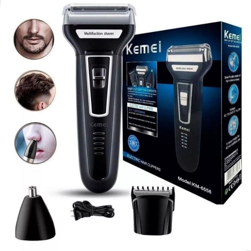Aparador Kemei KM-6558 com cabeças e acessórios do kit